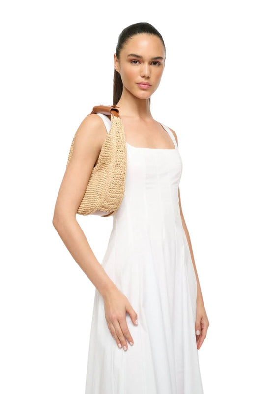 Moon Raffia Bag in Natural Raffia