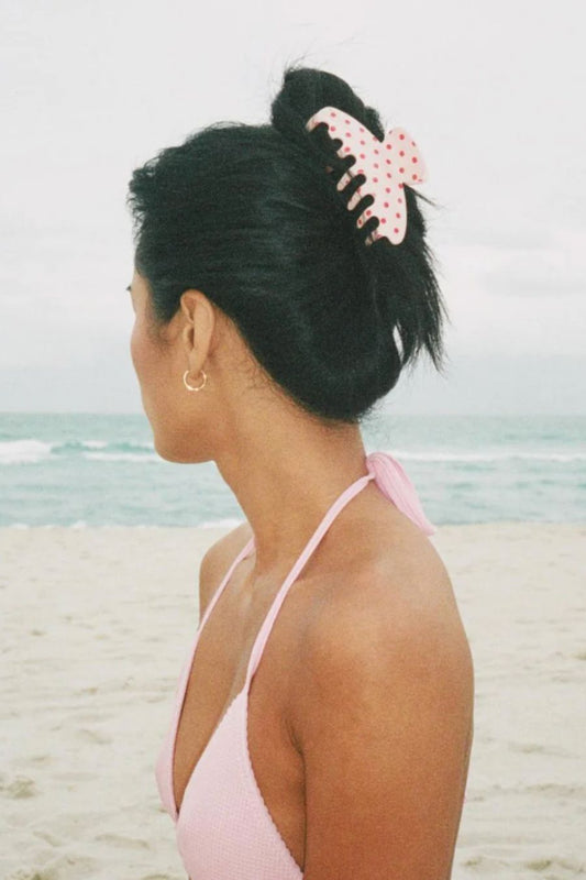 Big Effing Clip in Blush Polka Dot