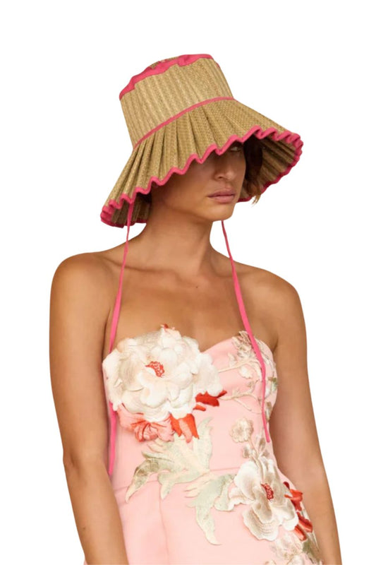 Island Capri Hat in Flamingo