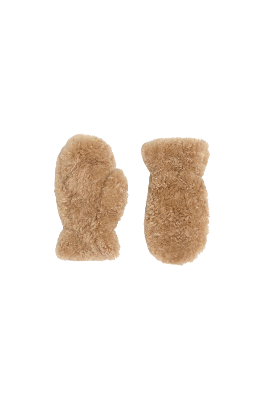 Coco Bouclette Gloves in Camel