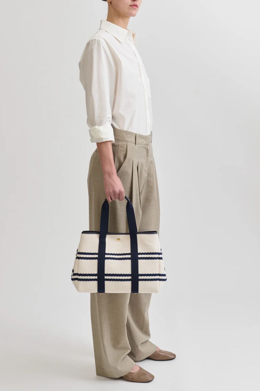Traversée M in White/Navy Cordage