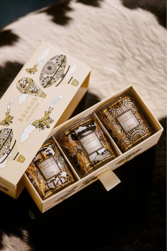 Trio Travel Candles in Rosace - Caravane - Afrika