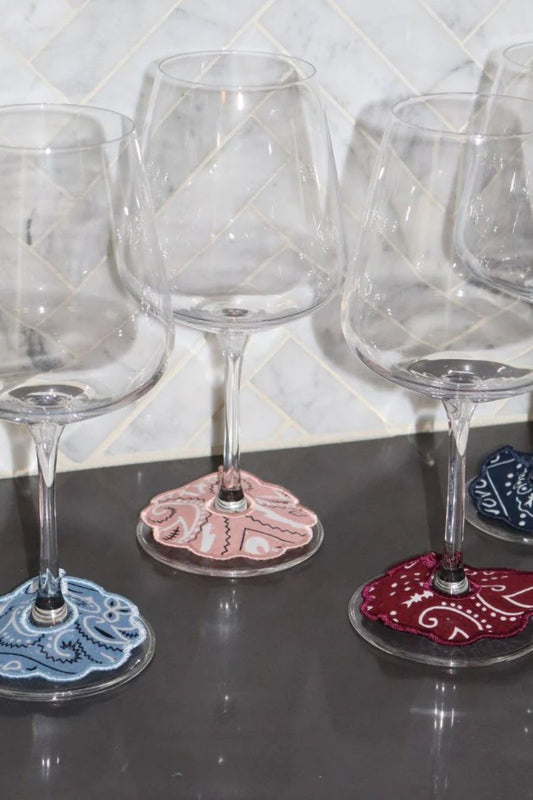 Wine Charms Bandana S/4