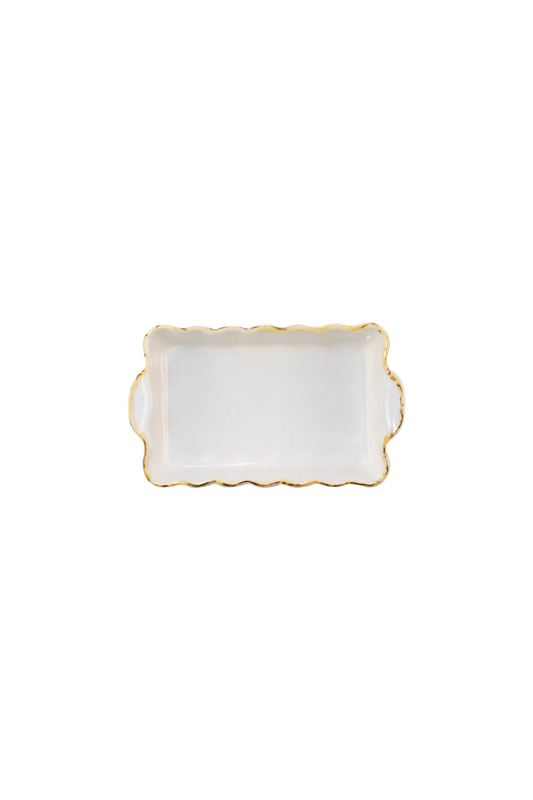 Italian Bakers Small Rectangular Baker in White