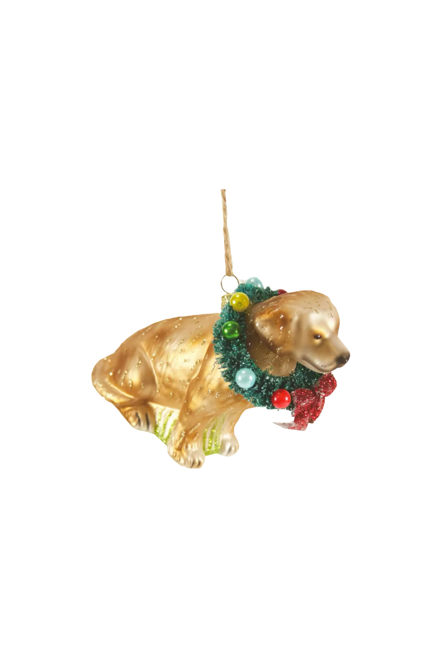 Festive Yellow Lab Ornament