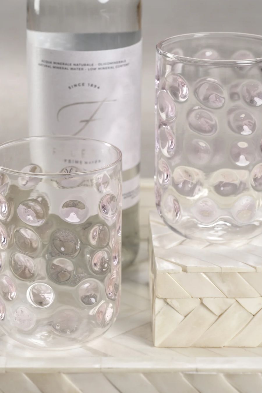 Airelles Glass Tumblers in Pink