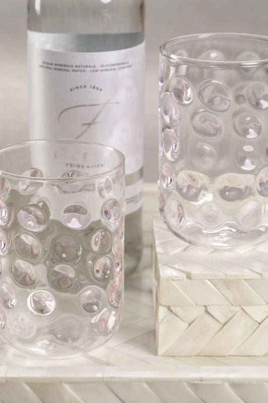 Airelles Glass Tumblers in Pink