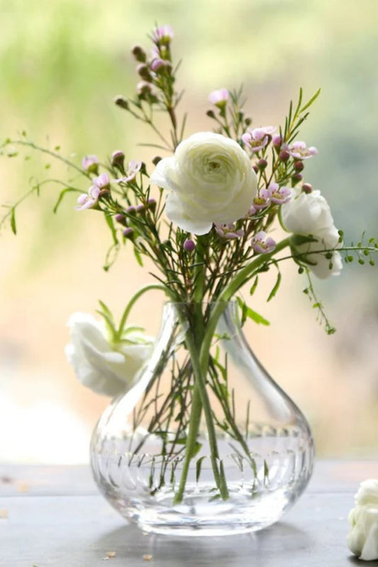 Small Crystal Vase with Lens Design