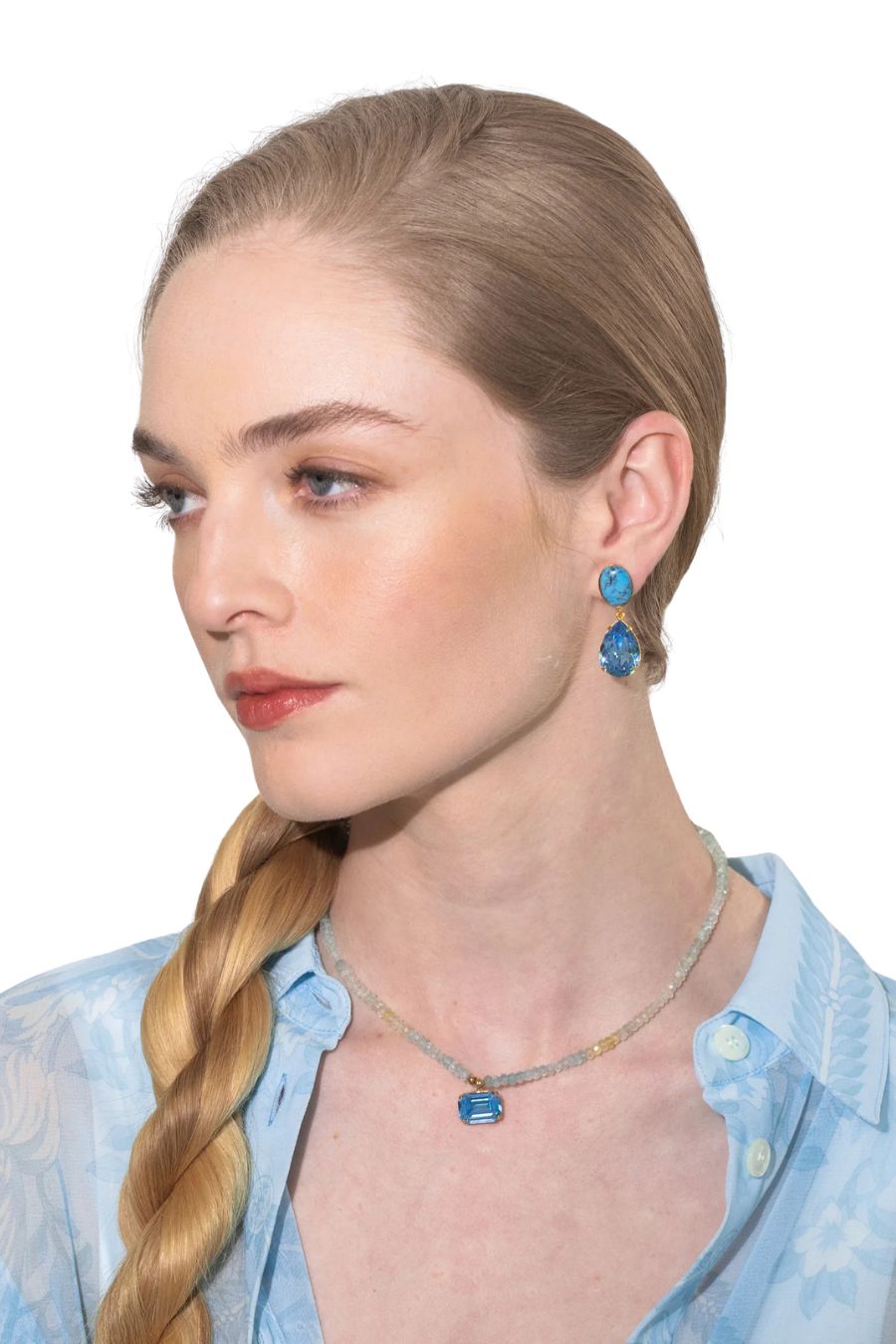 Elba Necklace in Aquamarine