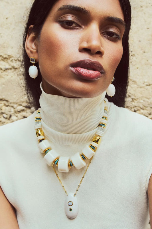 Granada Necklace in Blanco