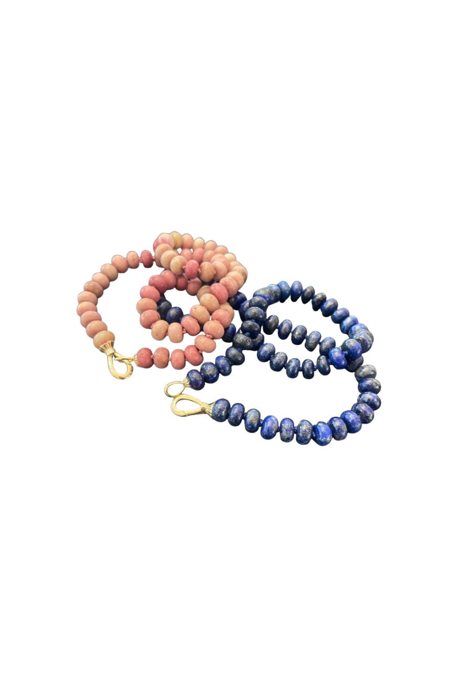 Pink Opal Rondelle Bead Necklace
