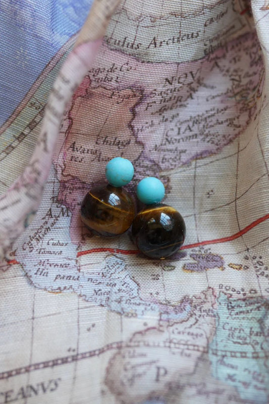 Central Park Gemstone Bubble Earrings