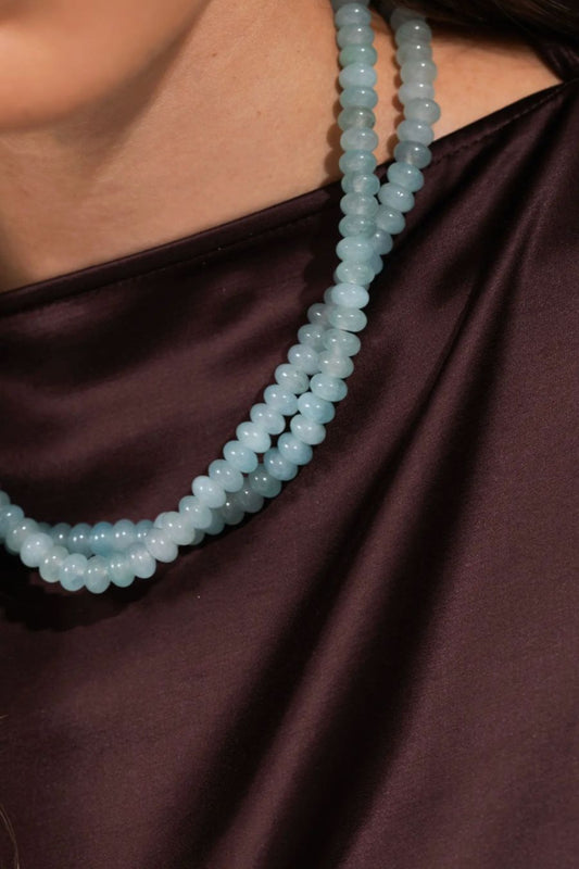 Veronica Necklace in Blue Quartz