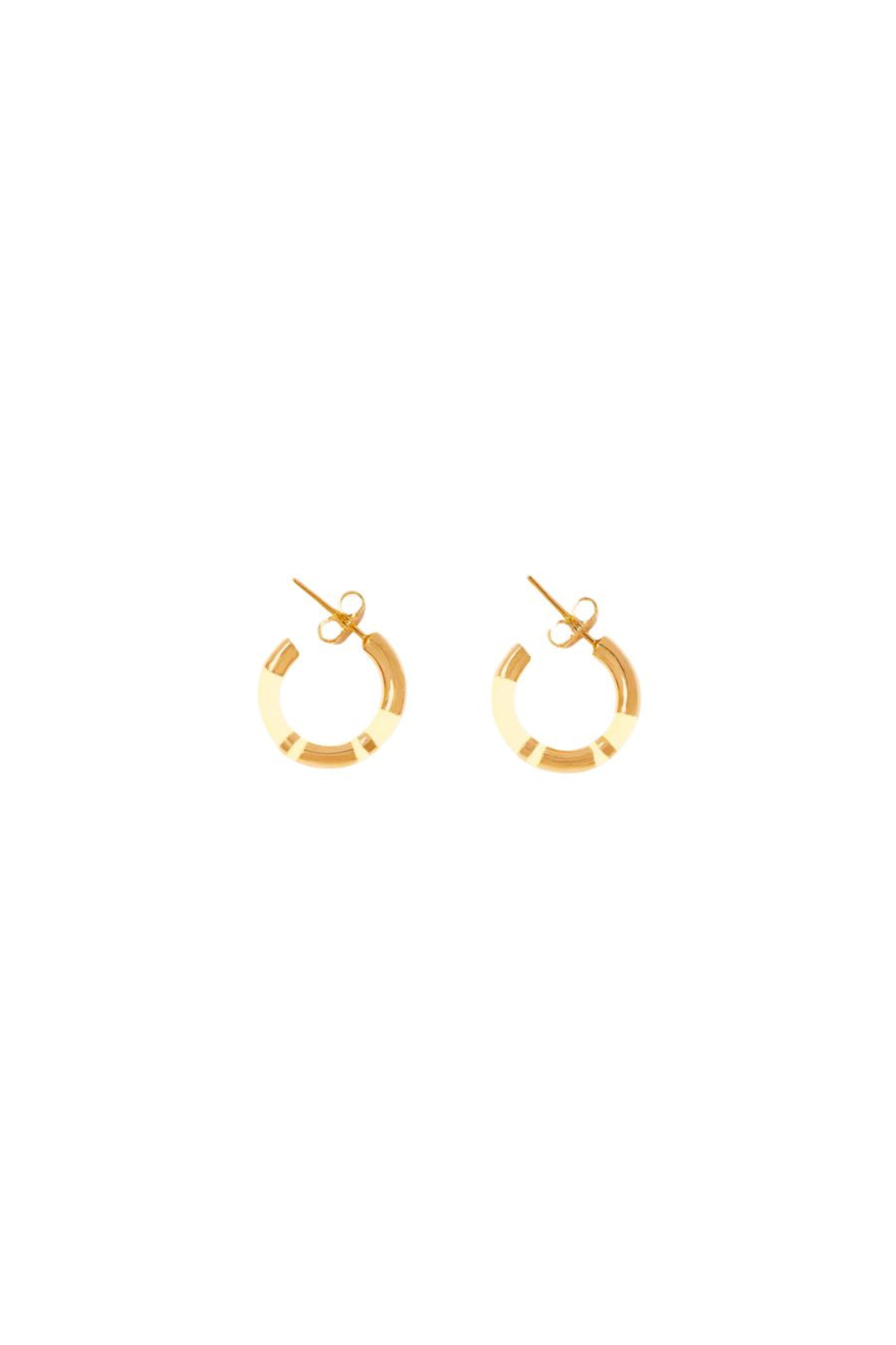 Positano Mini Hoops in Ivory