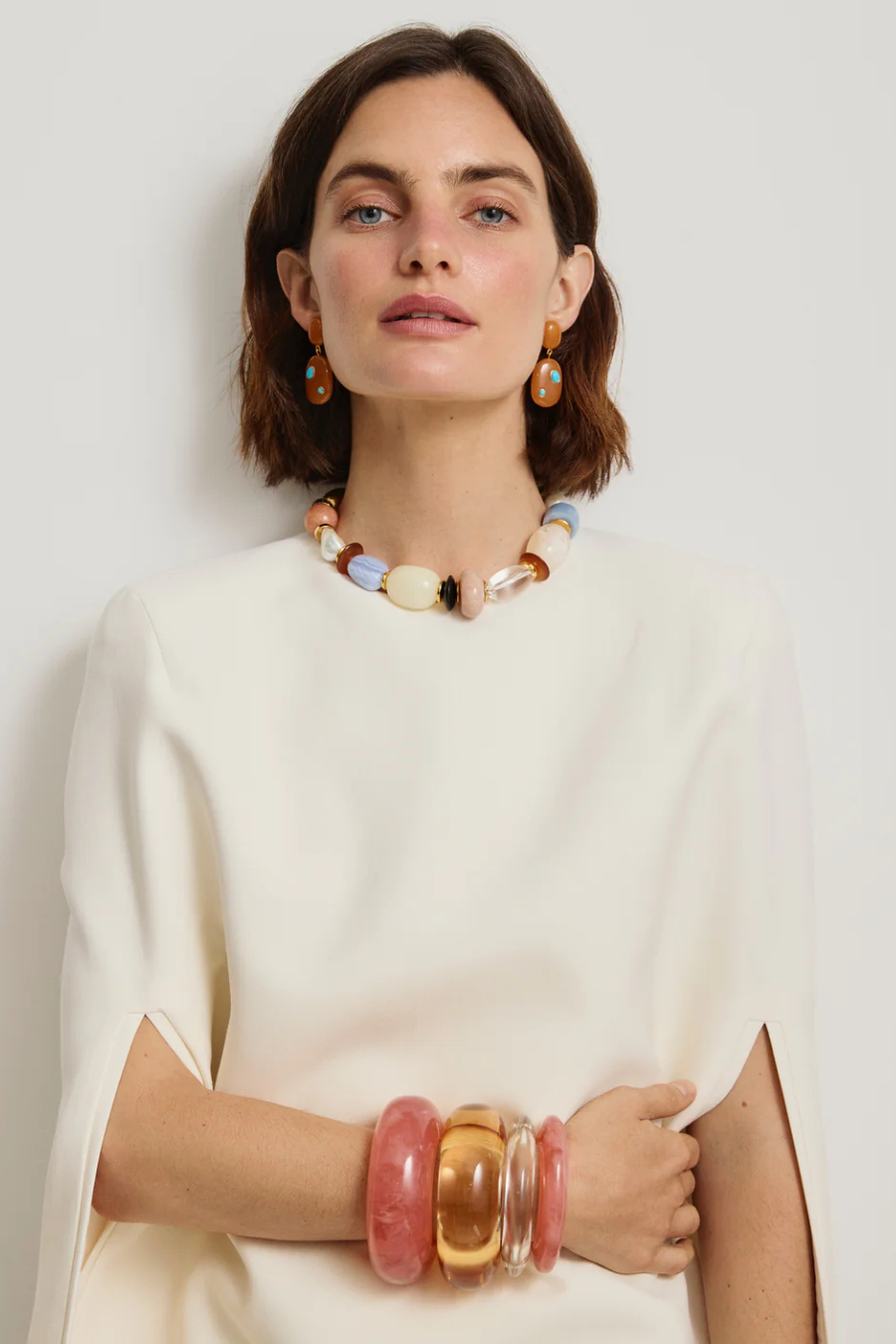 Ridge Cuff in Marbled Grapefruit