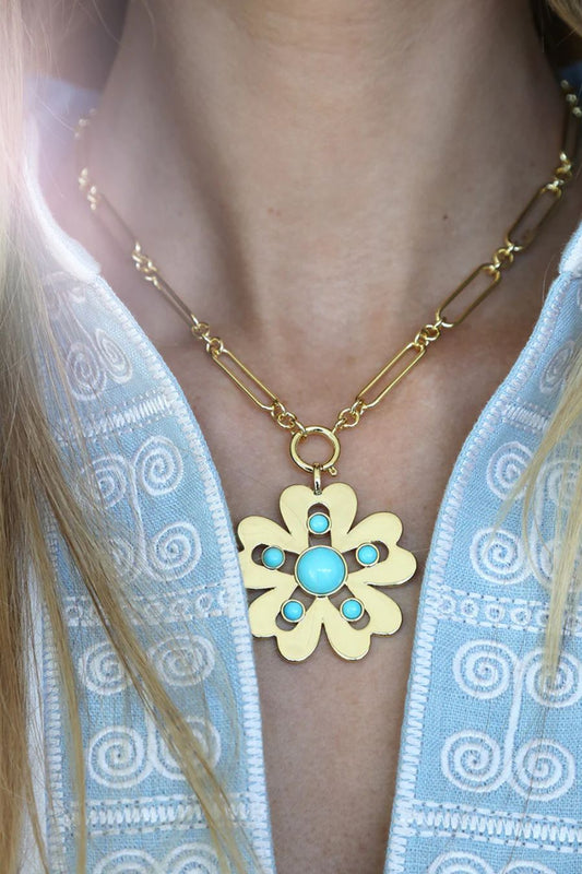 Majorelle Pendant in Turquoise