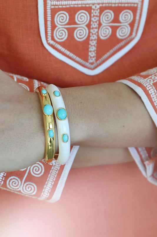 Talitha Enamel Cuff in Turquoise