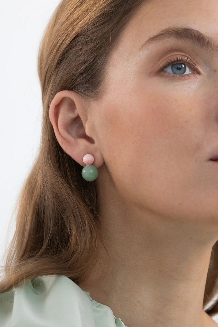 Cara Earrings in Aventurine Multi