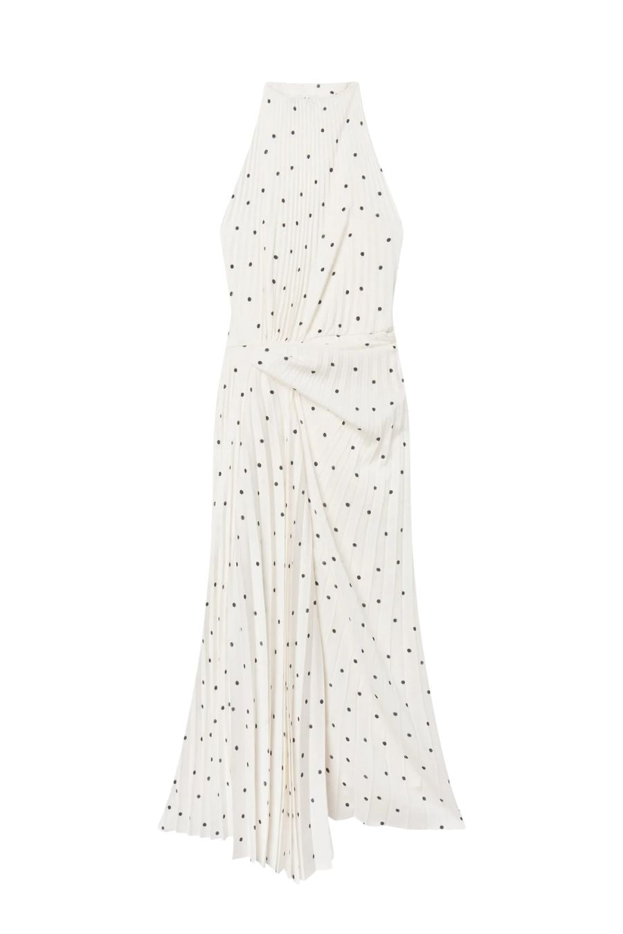 black and cream dresses Simona Pleated Midi Dress in Cream/Black – Bunny and Babe Winnetka