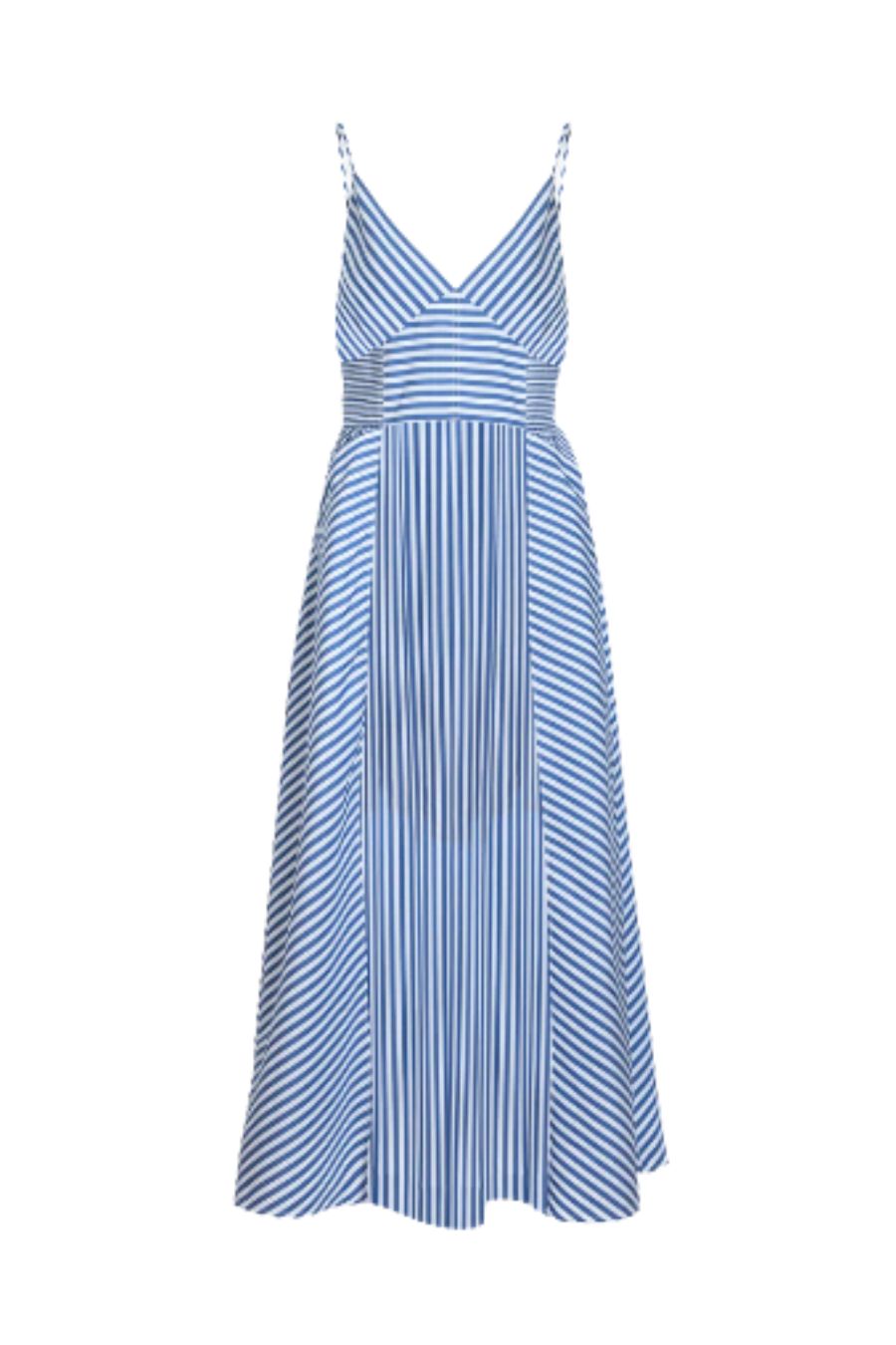 Vivien Dress in Optic White/French Blue - 6 Vivien Dress in Optic White/French Blue - 6