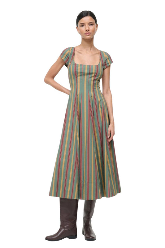 Short Sleeve Wells Dress in Trailblazer Stripe