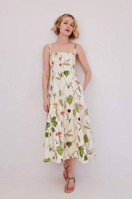 Gimlet Dress in Flora Trail Ivory