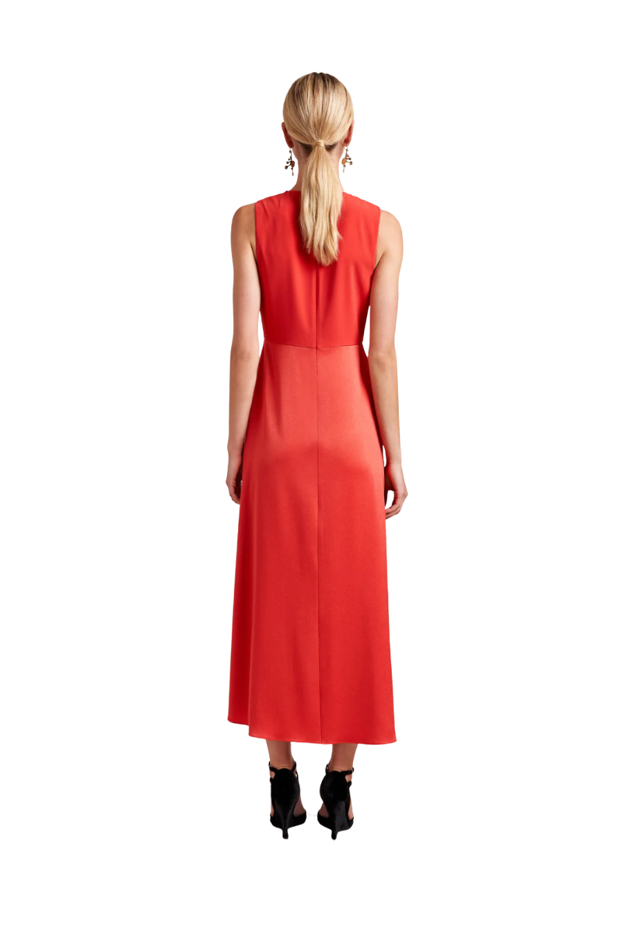 Allina Dress in Tomato Red