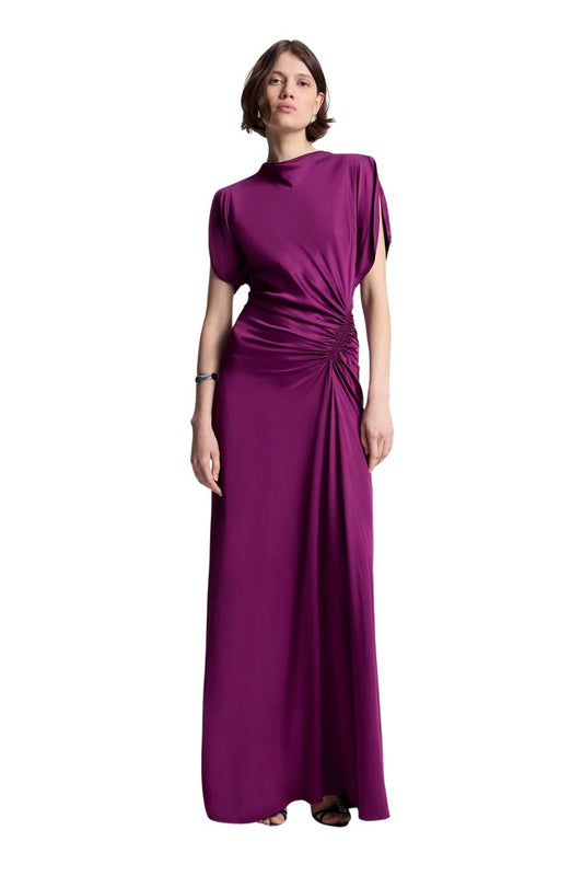Nadia Satin Gown in Jewel