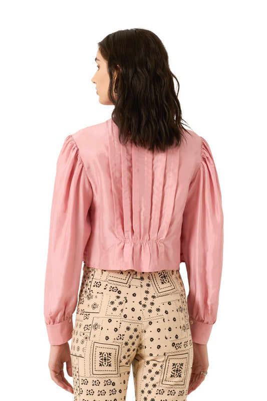 Ryland Desert Rose Silk Shirt in Pink