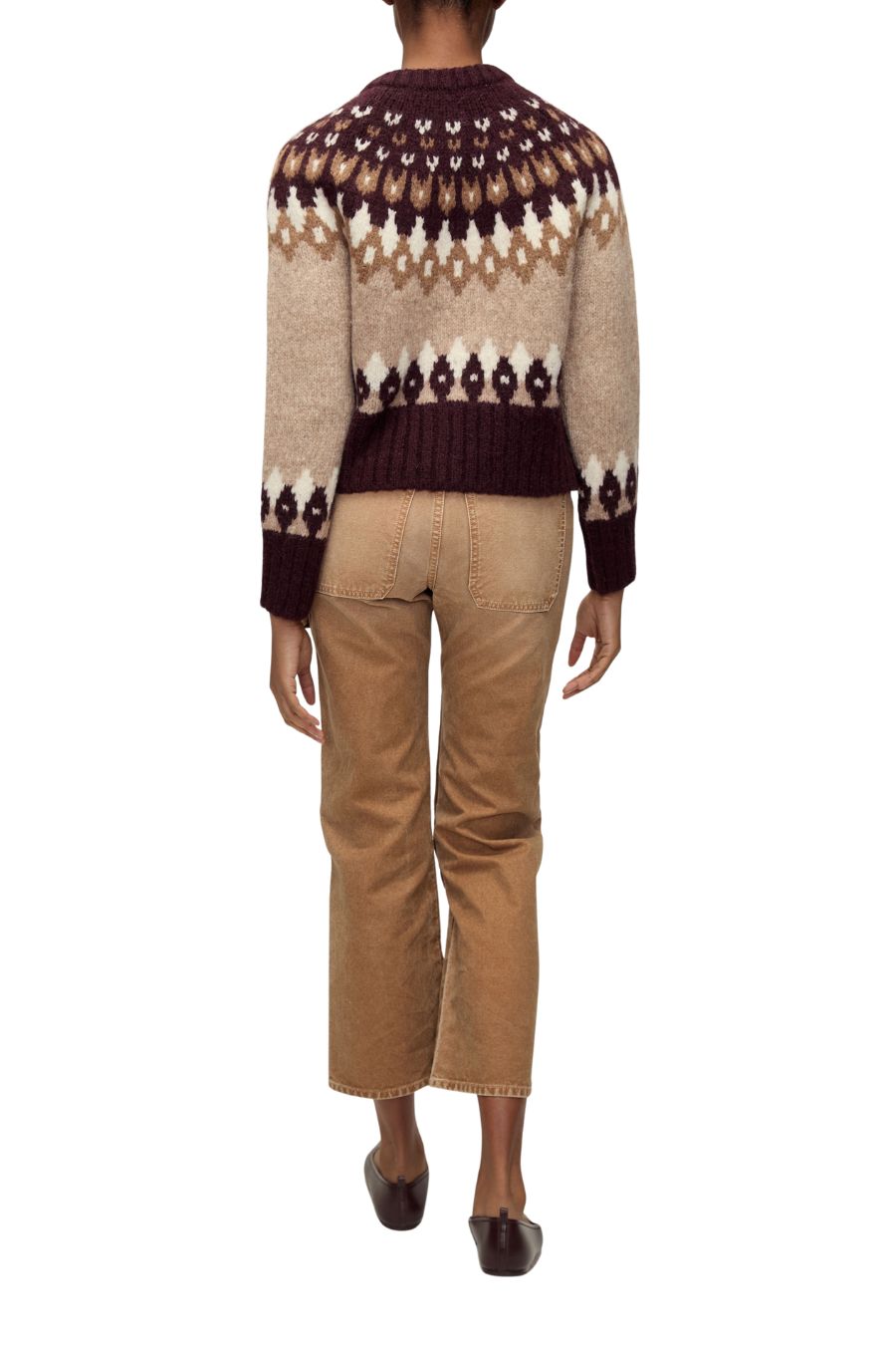 Christina Fairisle Cardigan in Raisin Multi