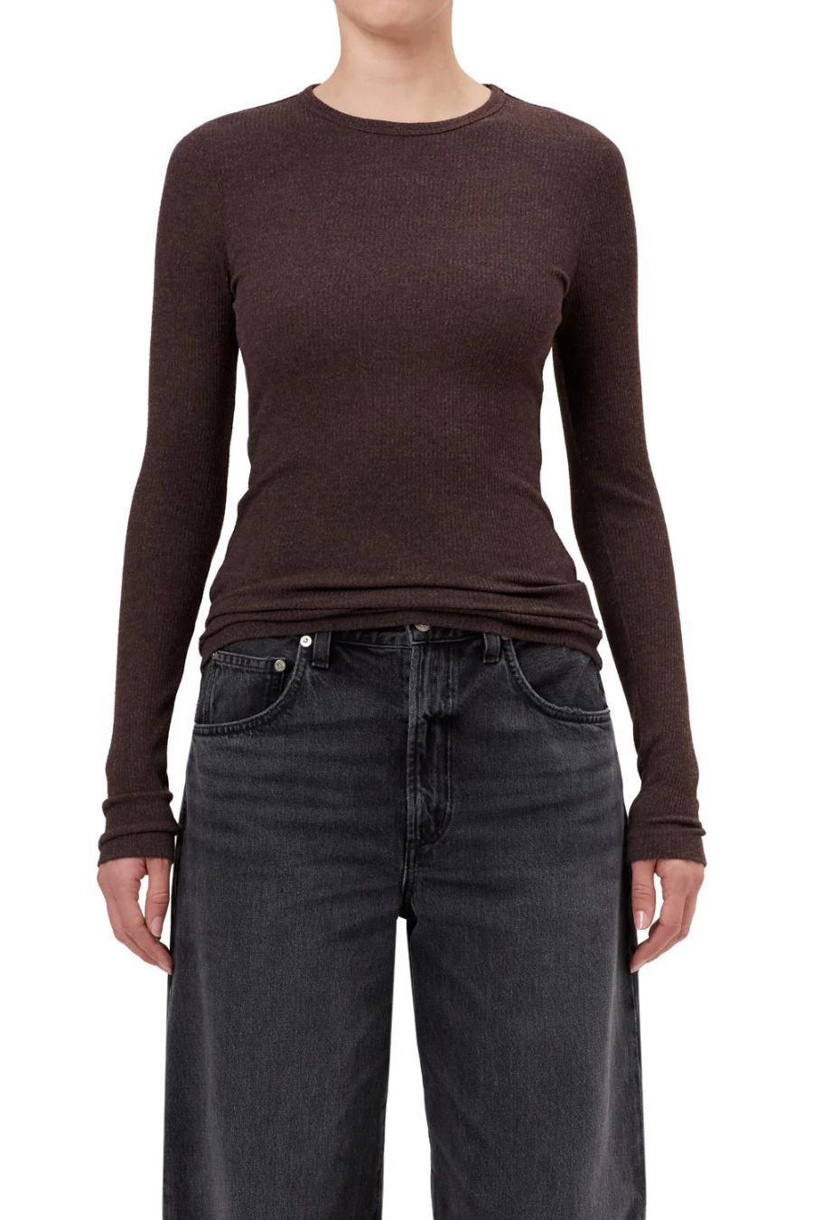 Delphi Slim Tee in Root