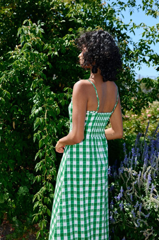 Molly Dress in Leaf Gingham