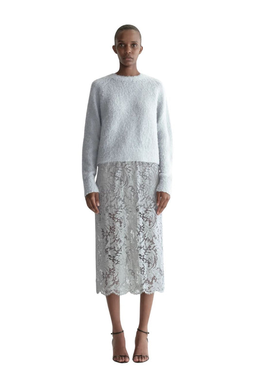 Frankie Brushed Alpaca Sweater in Slate Blue