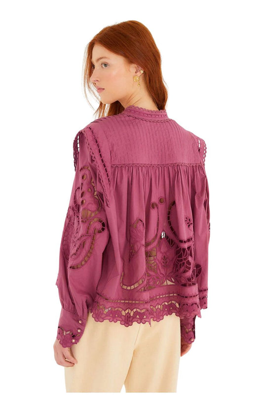 Pink Richilieu Blouse
