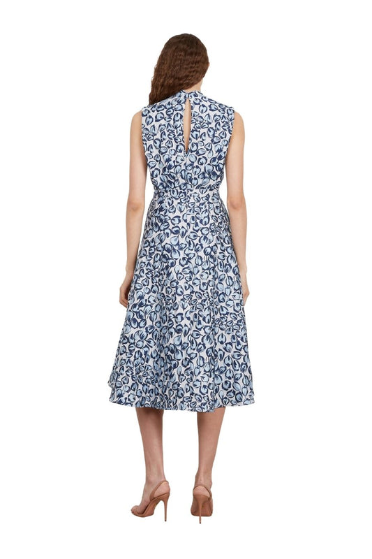 Flora Dress in Porcelain Blues