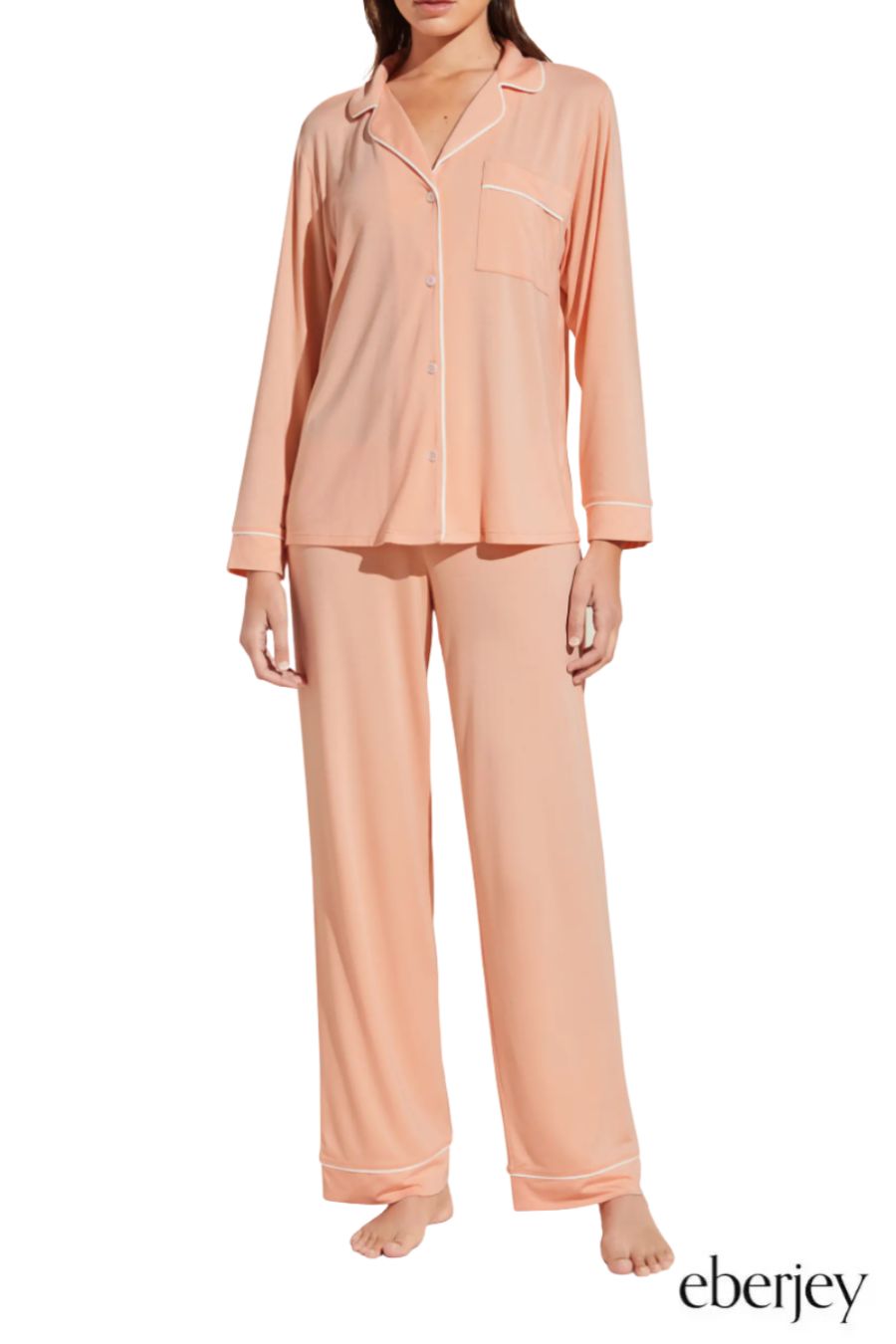 Gisele Long PJ Set in Nectar/Ivory