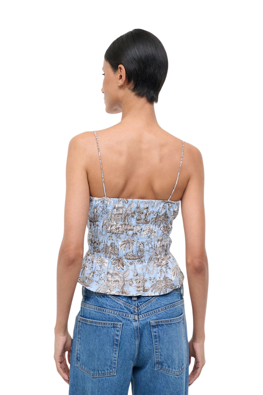 Ayla Top in Sky Toile