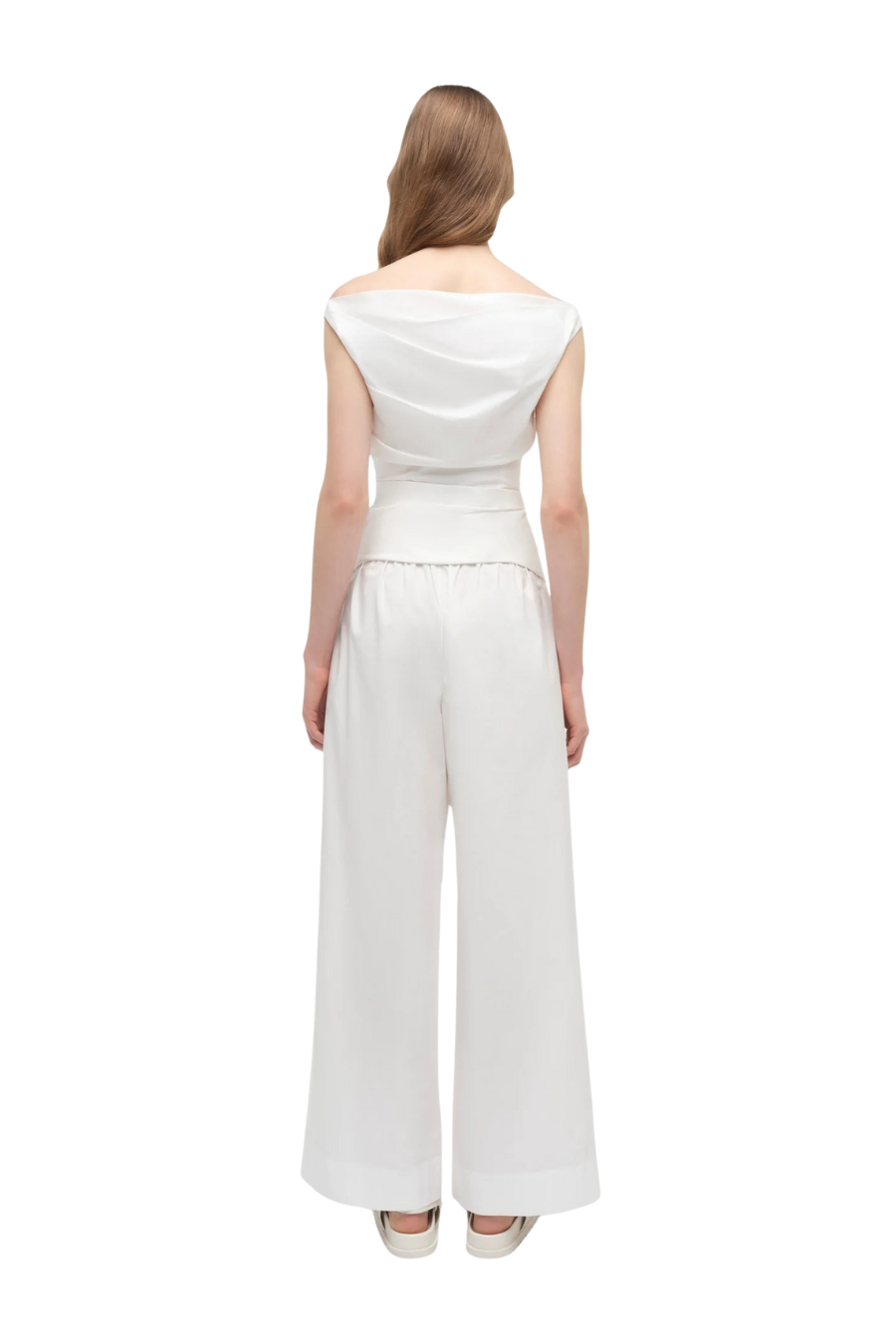 Maisel Cotton Draped Top in White