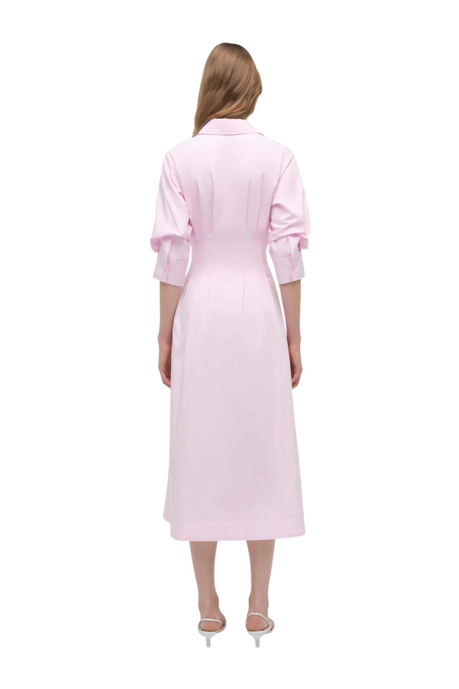 Jazz Pintuck Midi Dress in Tulip