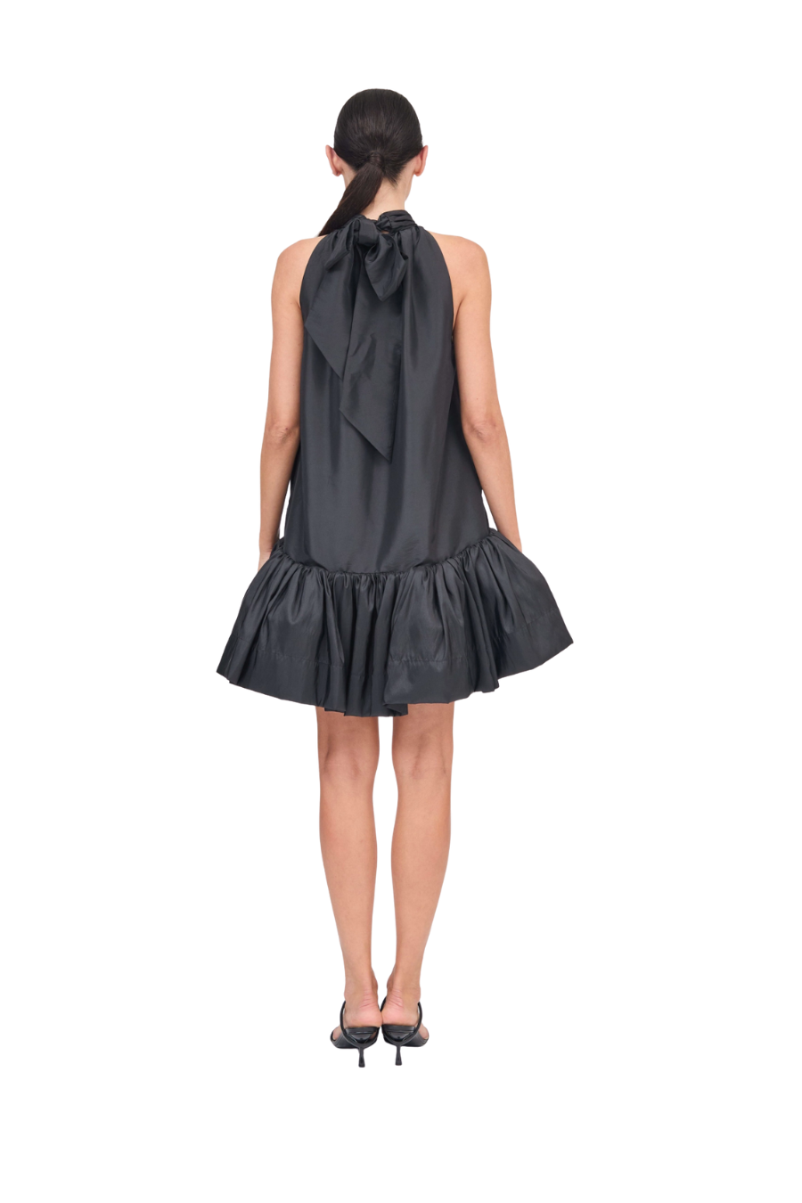 Hope Bow Tie Mini Dress in Black