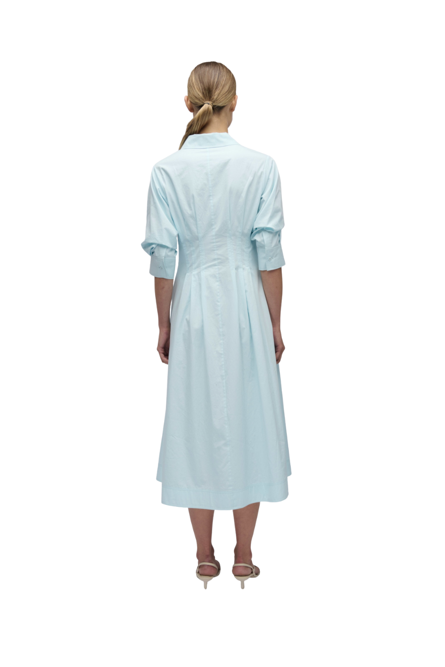 Jazz Cotton Midi Dress in Sky