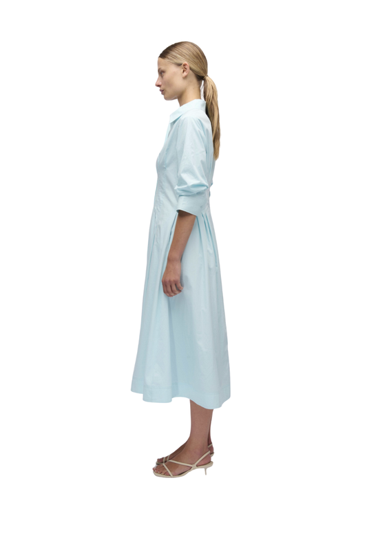Jazz Cotton Midi Dress in Sky