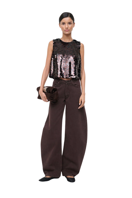 Seraphina Top in Espresso Black