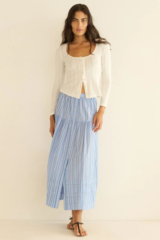 Marceline Skirt in Salerno Stripe