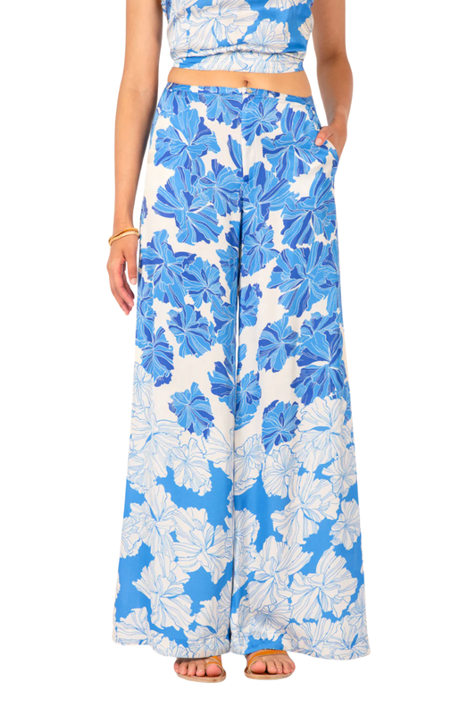 Pant Clea in Blue Flower Bunch