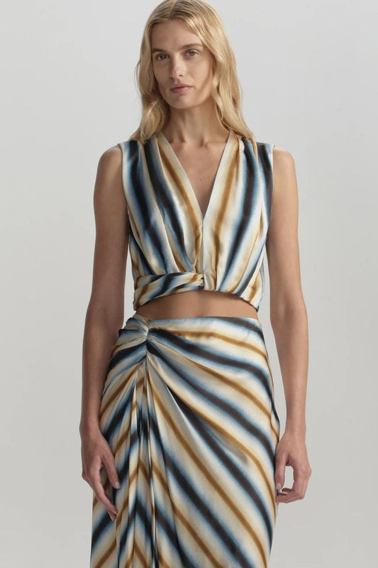 Brooklyn Top in Tahoe Blue/Milk Chocolate