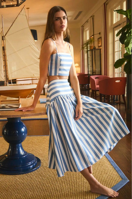 Alyssa Skirt in Sailing Stripe