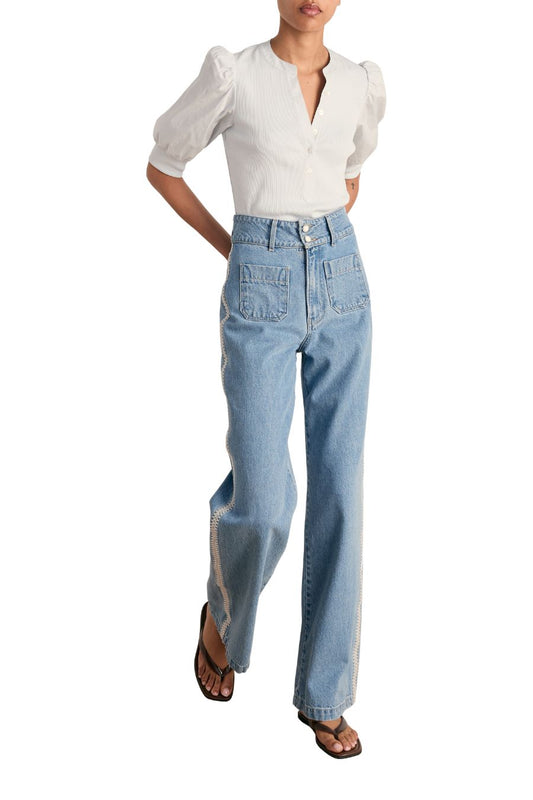 Coralee Top in River Mist
