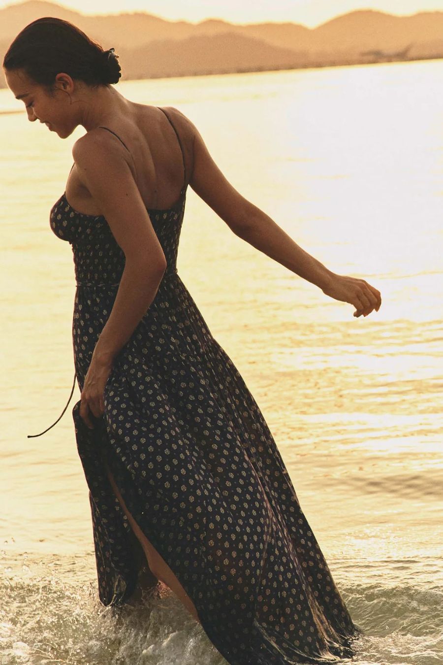 Safia Dress in Navy Cadiz Foulard