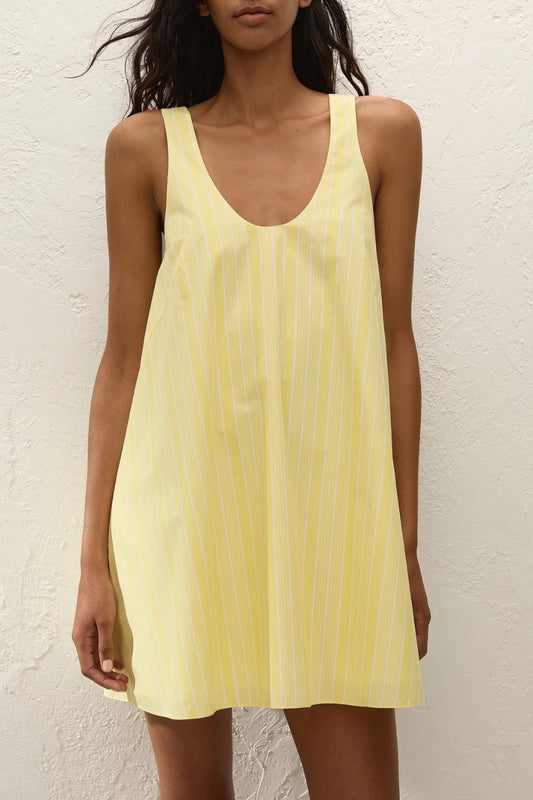 Tula Mini Dress in Elisa Stripe Daffodil
